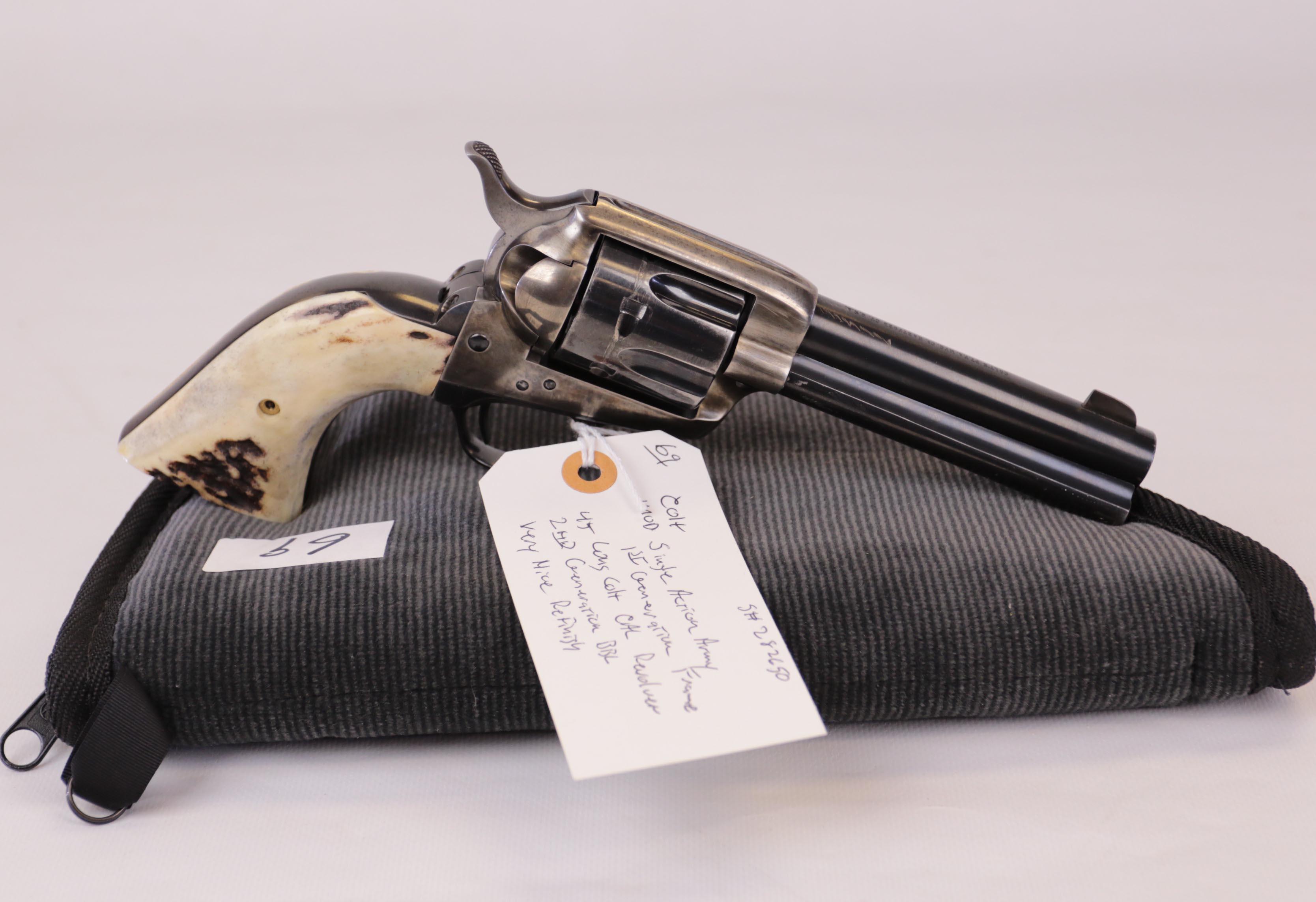 Colt mod Single Action Army 1st Generation Frame 45 long Colt cal revolver