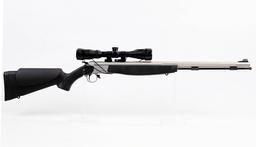 CVA mod Optima .50 cal black powder stainless fluted barrel w/ TK 3x9 scope ser# N/A