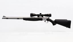 CVA mod Optima .50 cal black powder stainless fluted barrel w/ TK 3x9 scope ser# N/A