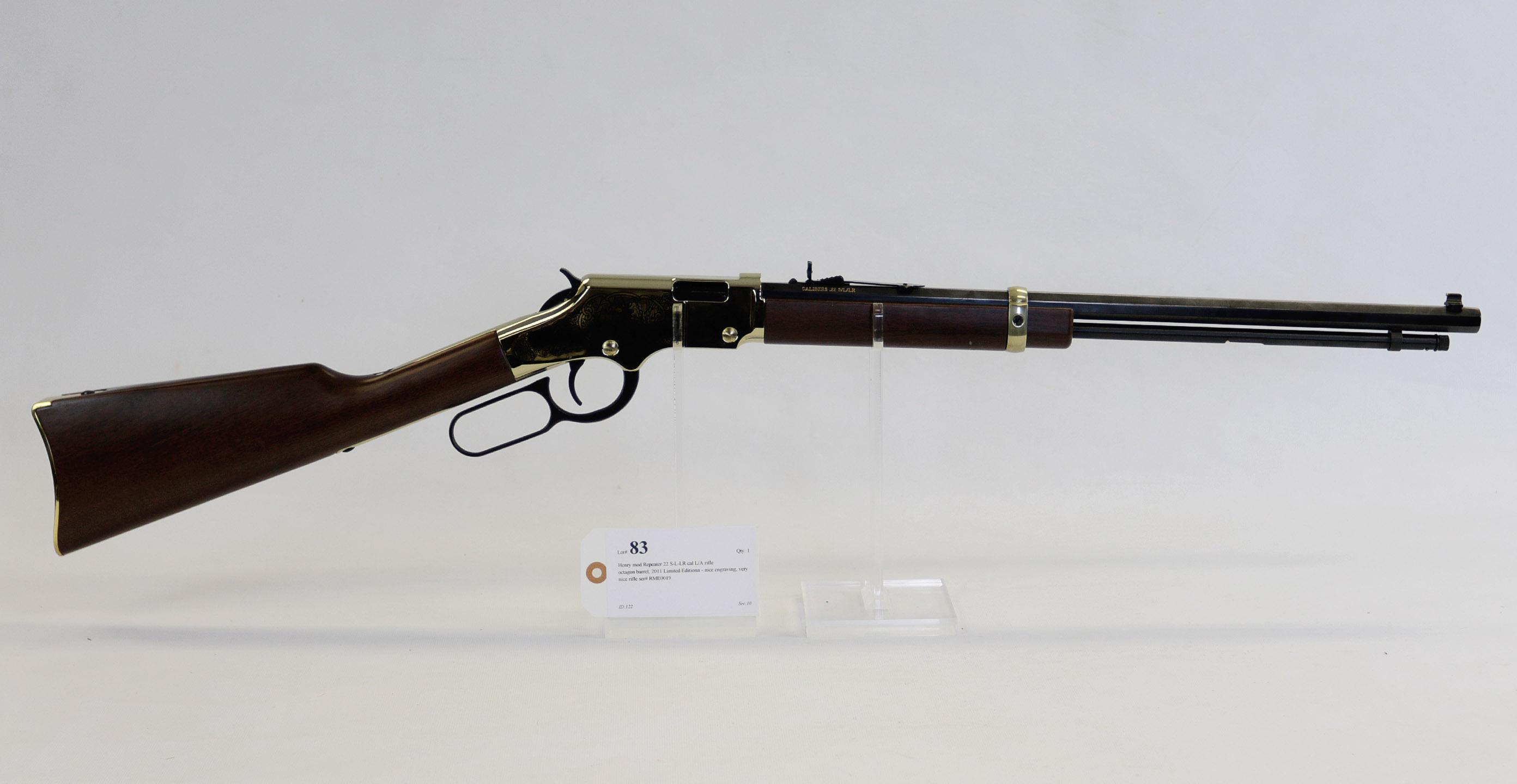 Henry mod Repeater 22 S-L-LR cal lever action rifle