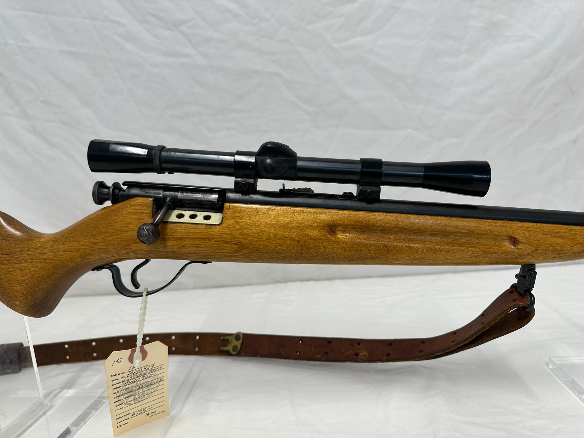 Savage Arms mod 120 22S/L/LR bolt action rifle