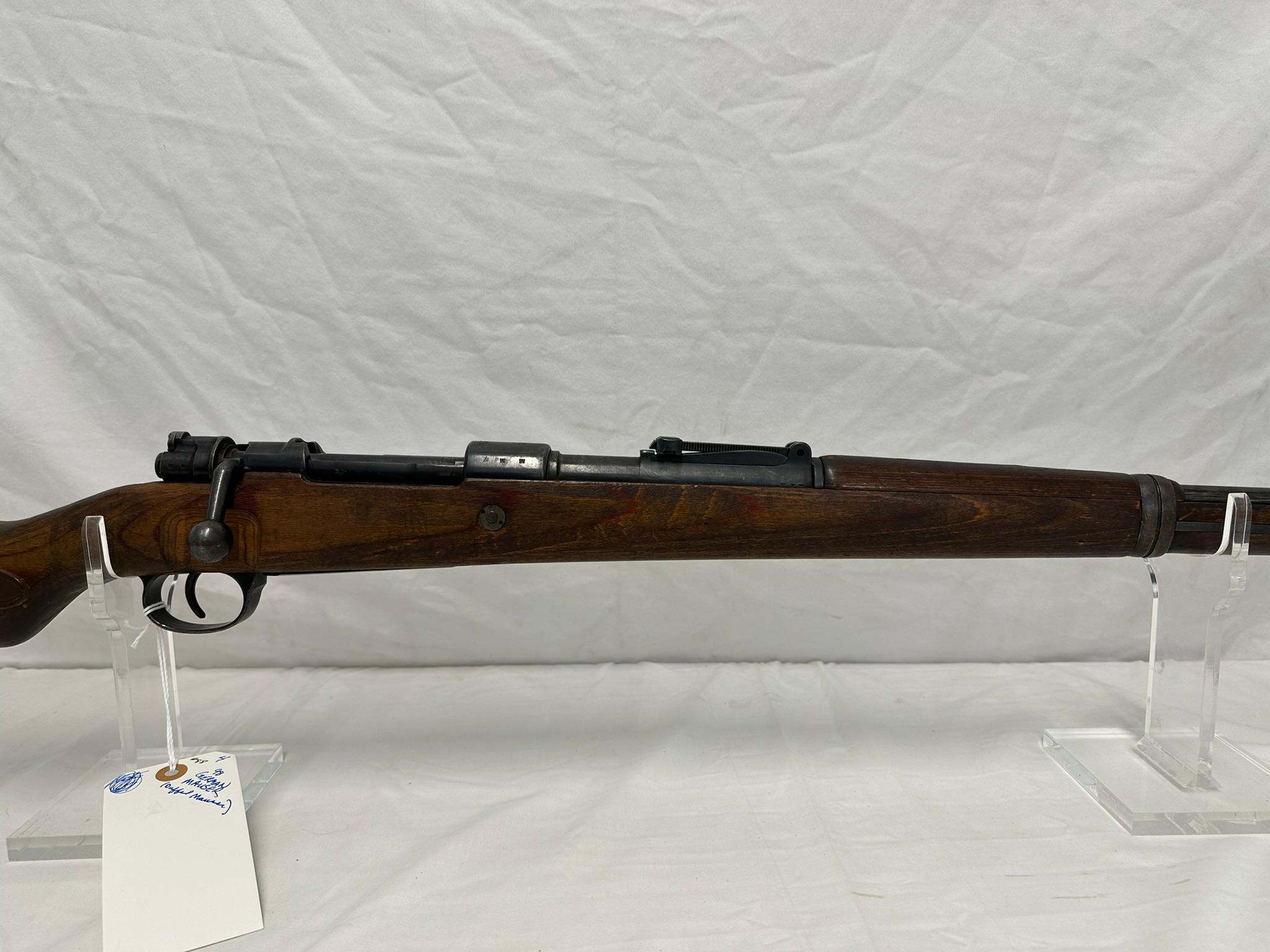 German Mauser 8mm Mauser cal bolt action rifle