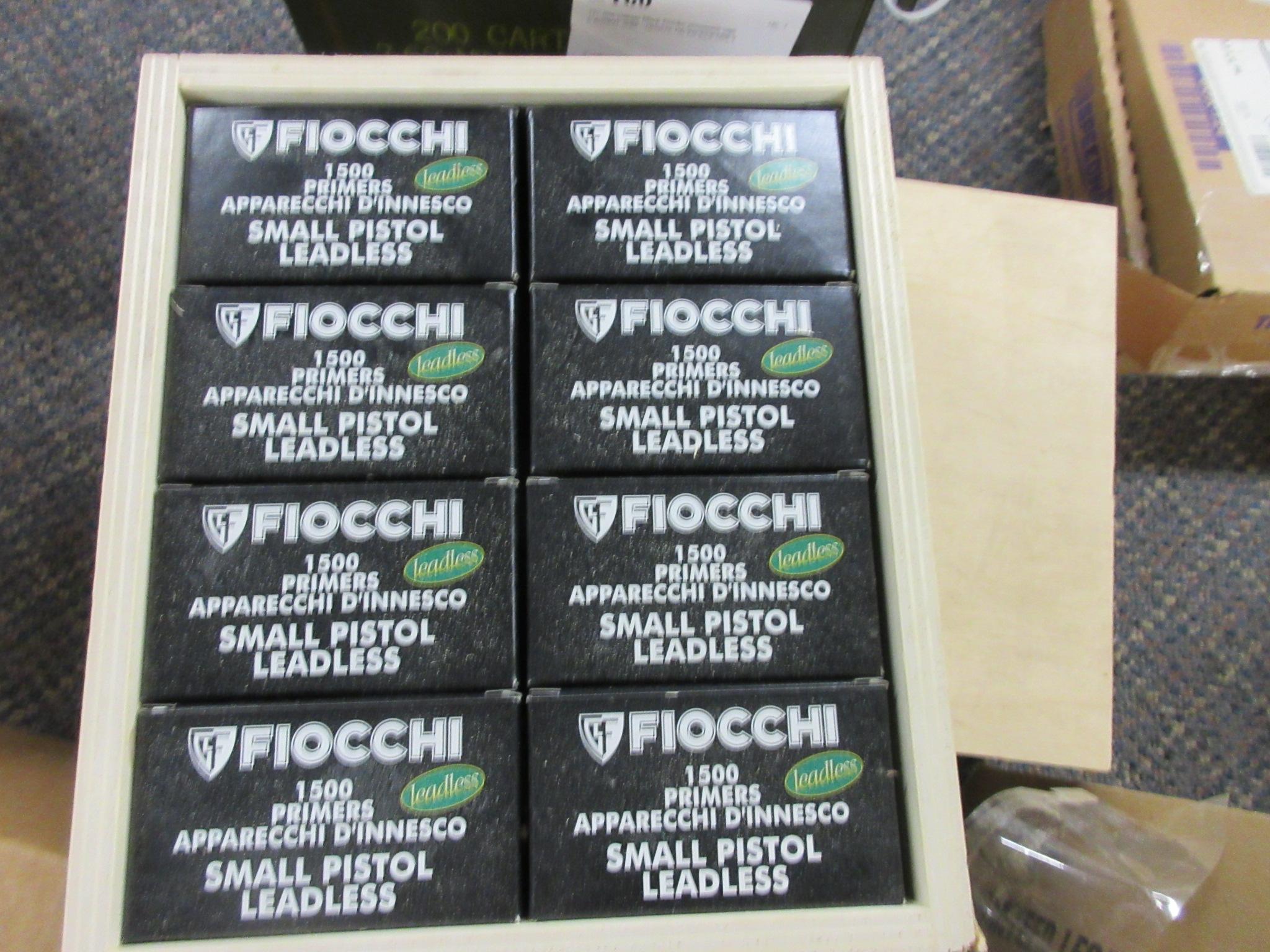 8 bxs (1500 ea) Fiocchi small pistol primers