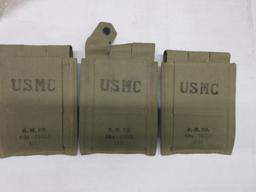 3 USMC pouches w/45 cal submachine gun magazines