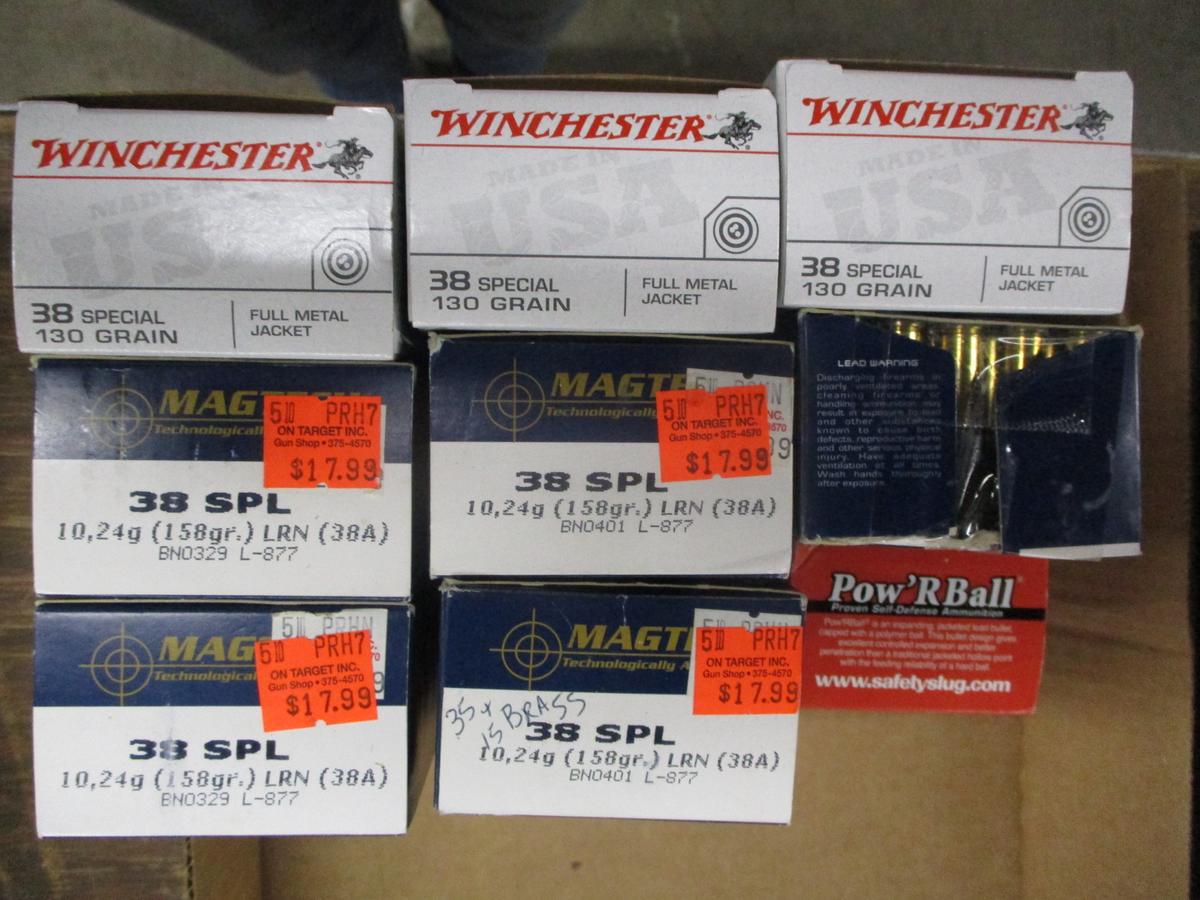 Assorted .38 special ammunition