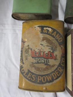 6 Vintage Black Powder (empty) cans
