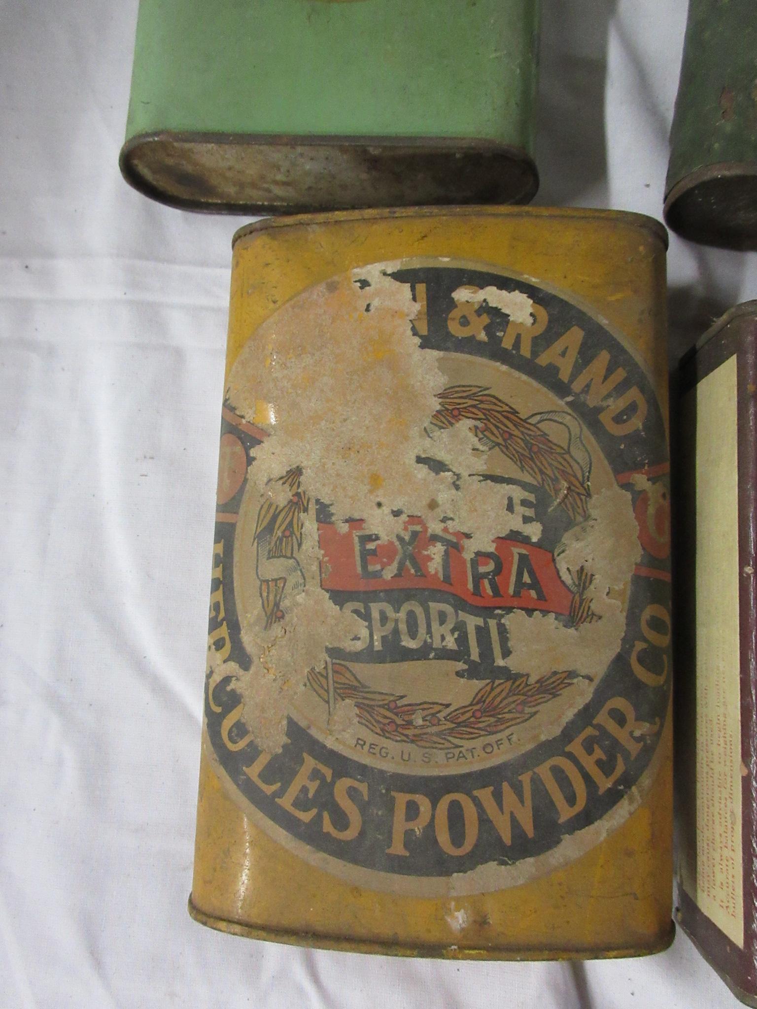 6 Vintage Black Powder (empty) cans