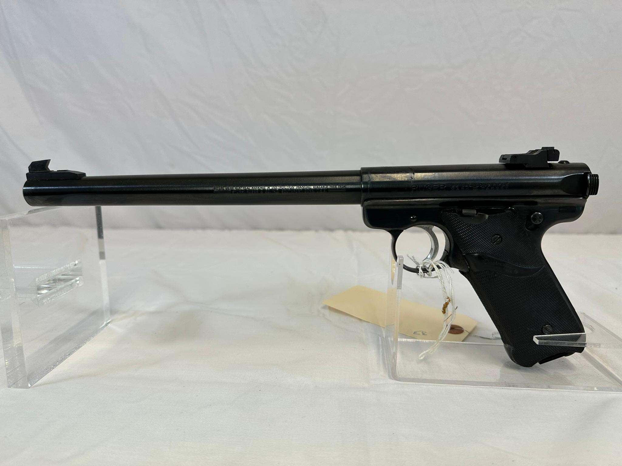 Ruger Mark II Target 22LR cal semi-auto pistol