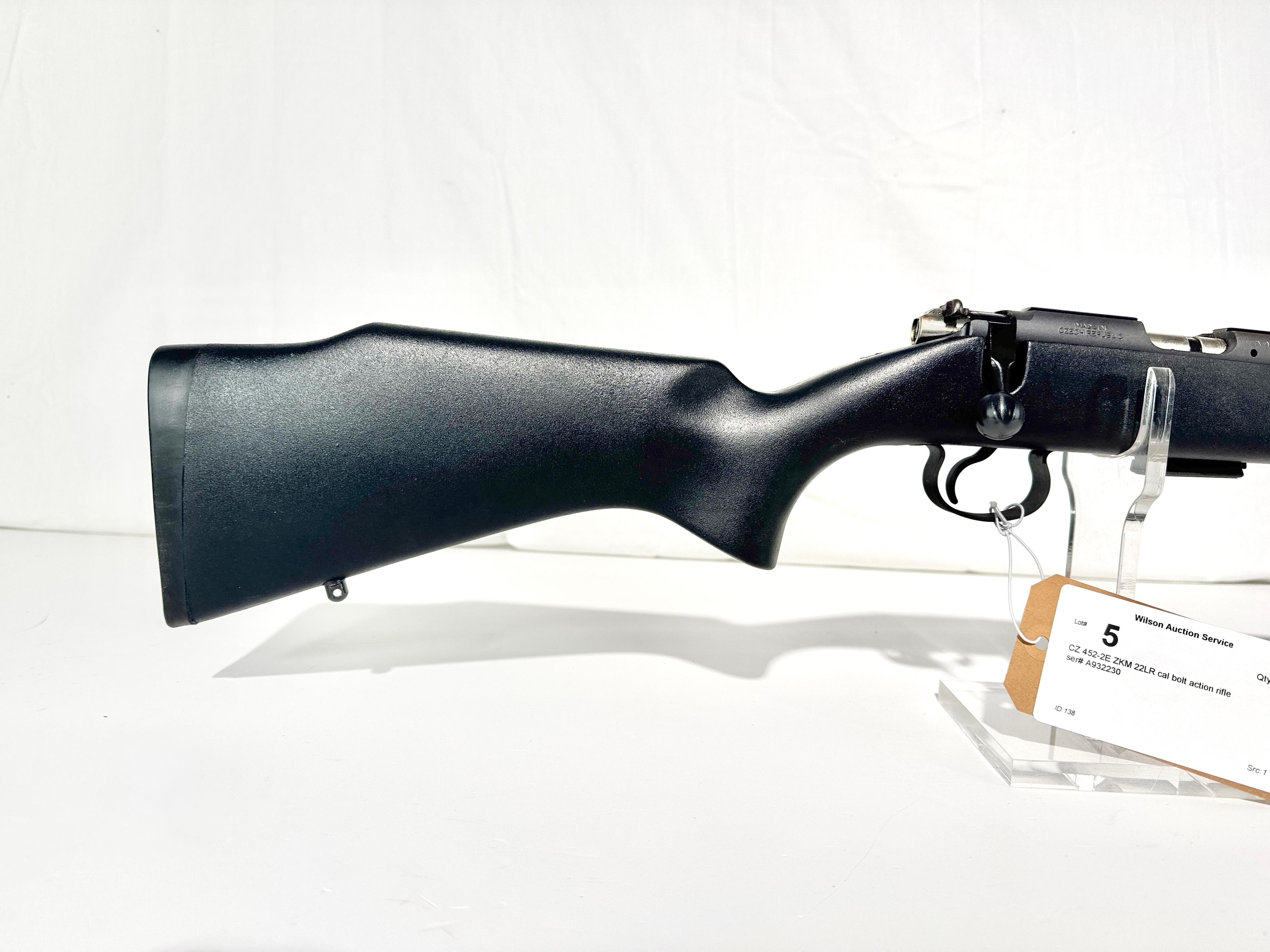 CZ 452-2E ZKM 22LR cal bolt action rifle