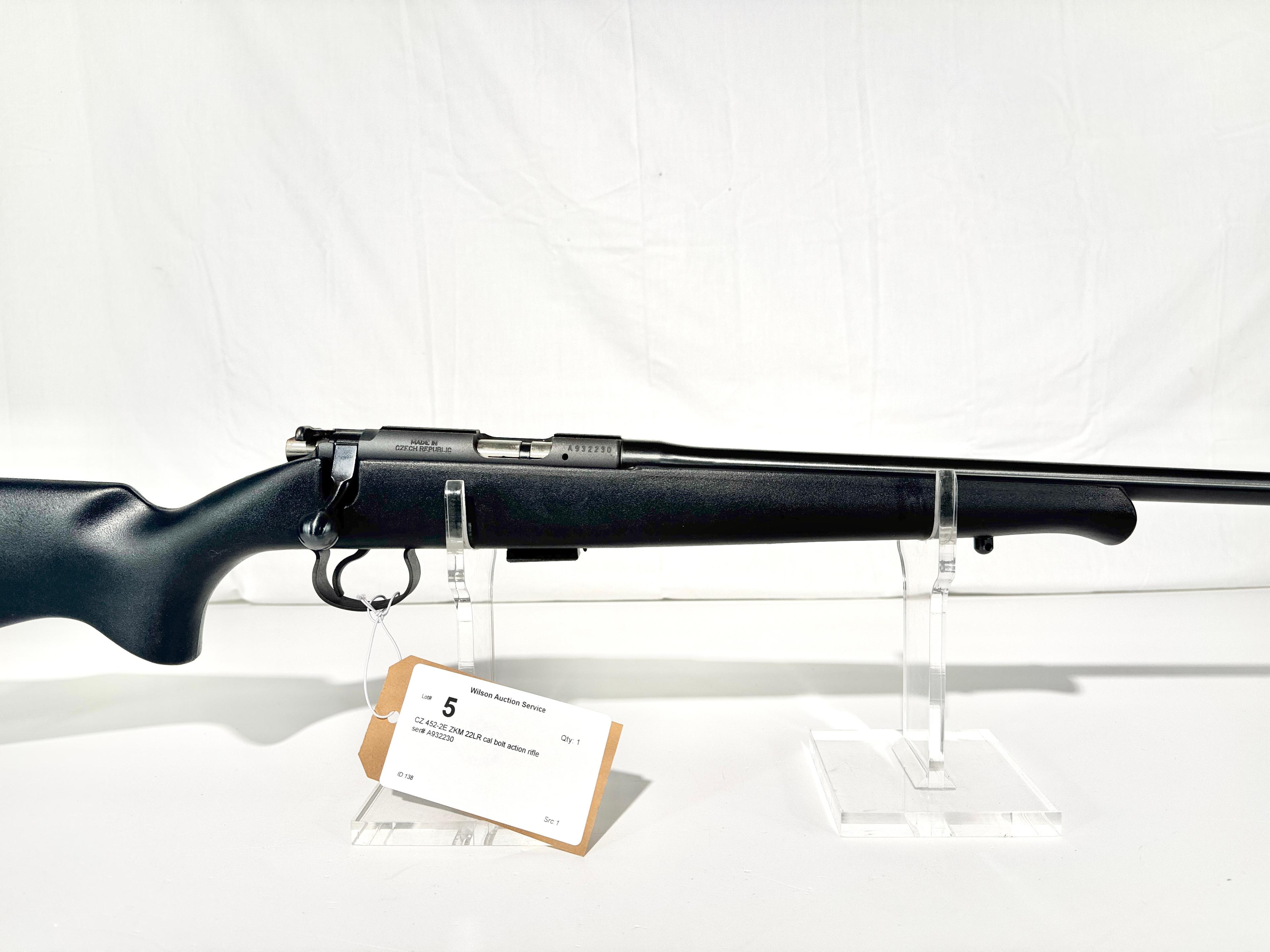 CZ 452-2E ZKM 22LR cal bolt action rifle