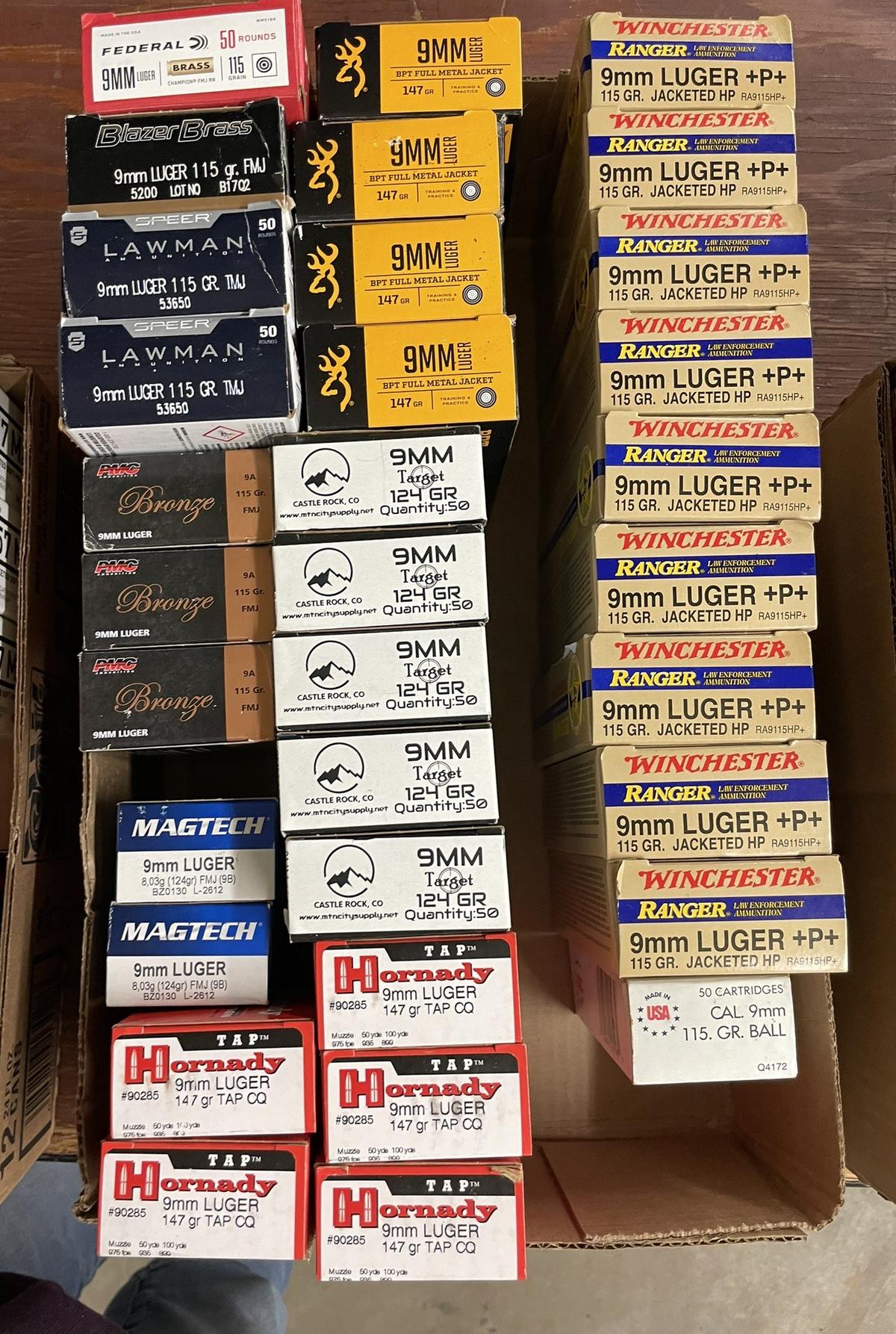 ASSORTED 9MM AMMO