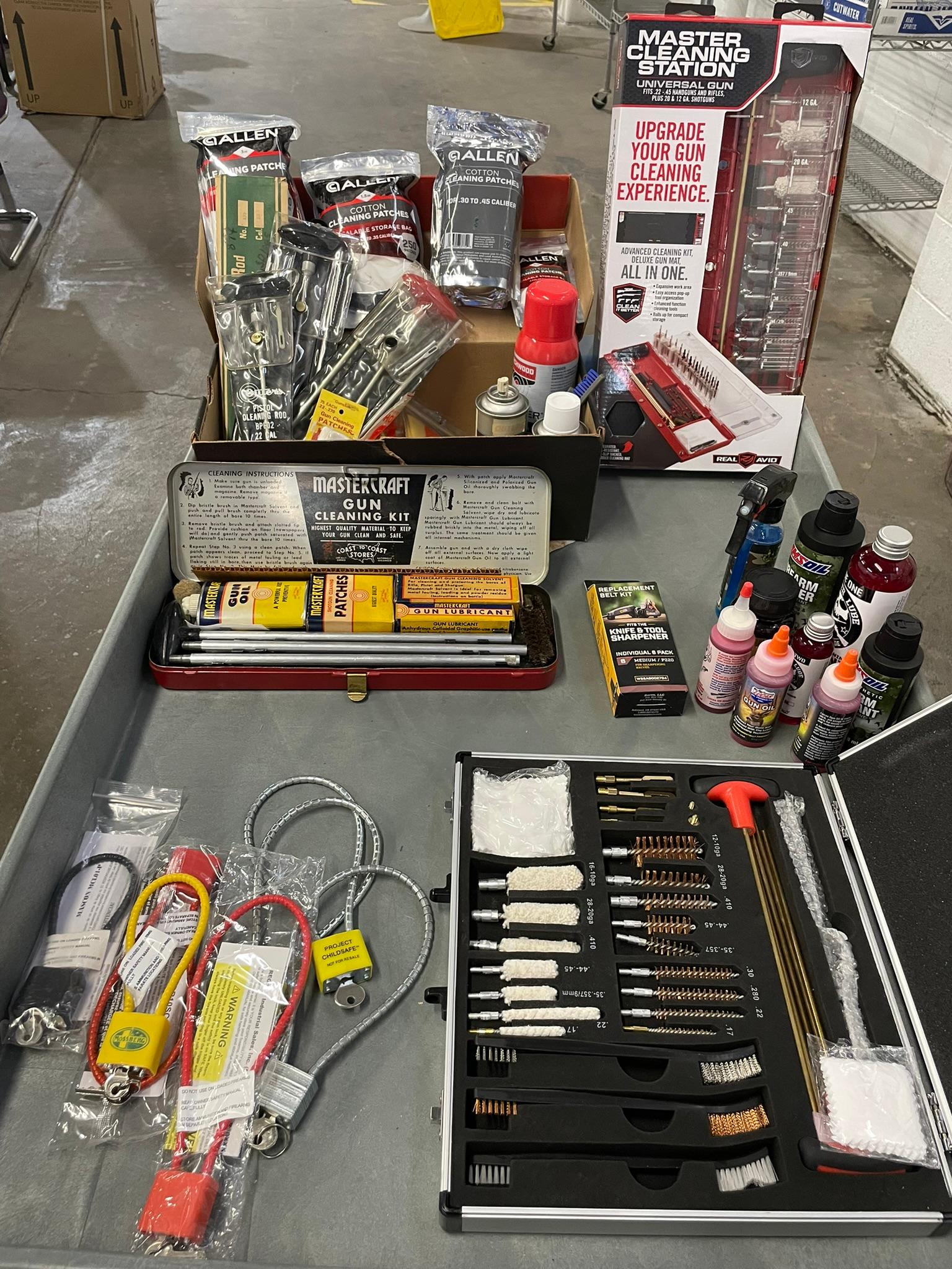 ASSORTED GUN CLEANING SUPPLIES