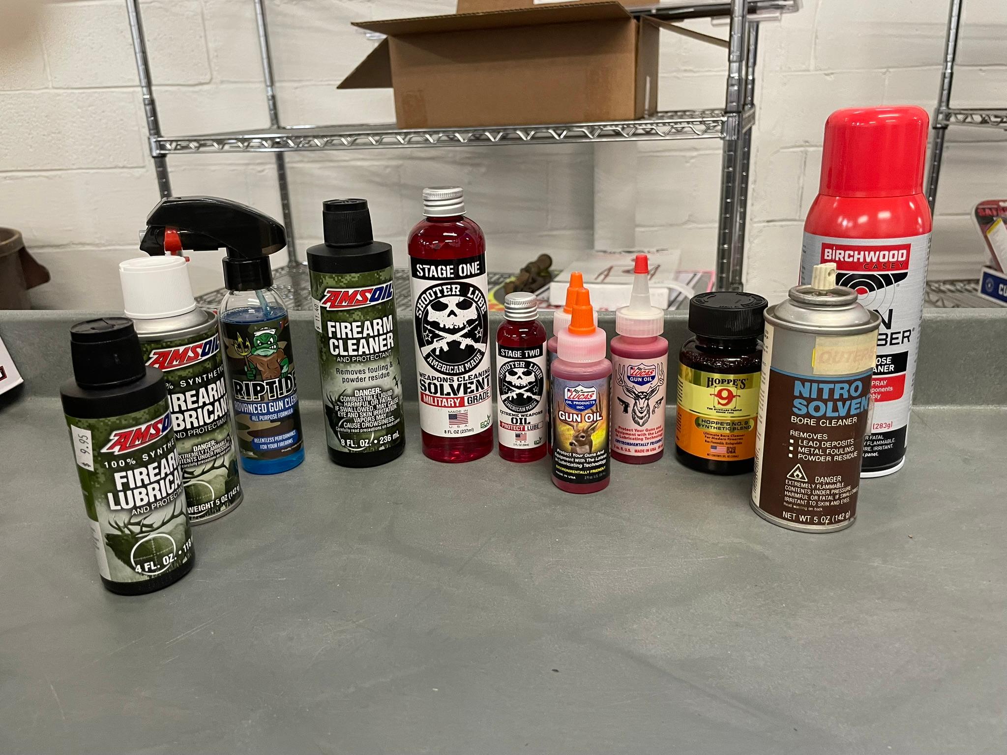 ASSORTED GUN CLEANING SUPPLIES