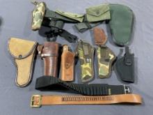 ASSORTED HOLSTERS & SHELL HOLDERS