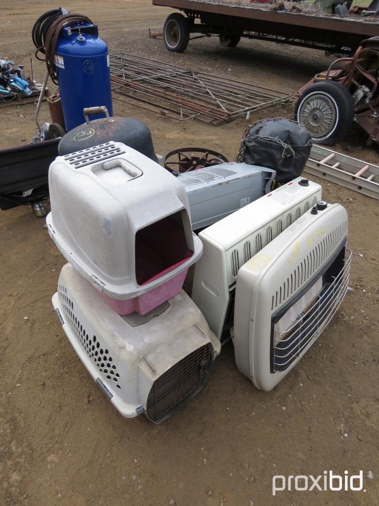 HEATERS, FISH COOKERS, BBQ PIT, PET TAXIS, MISC