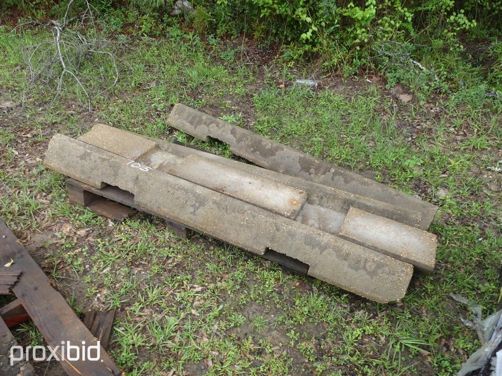 4 CONCRETE PARKING CURBS