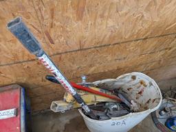 BARREL W/TRAILER HITCHES, METAL, ETC