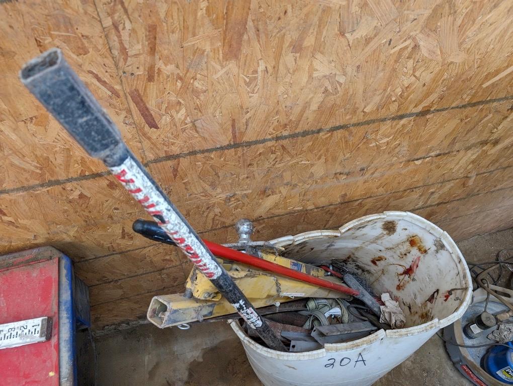 BARREL W/TRAILER HITCHES, METAL, ETC