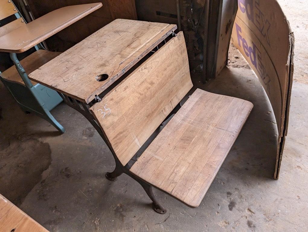 ANTIQUE SCHOOL DESK