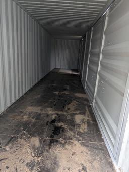 NEW 40FT METAL STORAGE CONTAINER W/SIDE DOORS