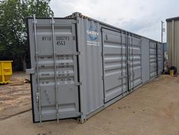 NEW 40FT METAL STORAGE CONTAINER W/SIDE DOORS