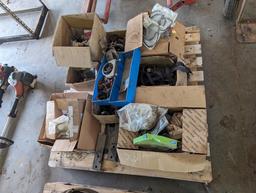 PALLET W/TOOLS & PARTS, FITTINGS & MISC