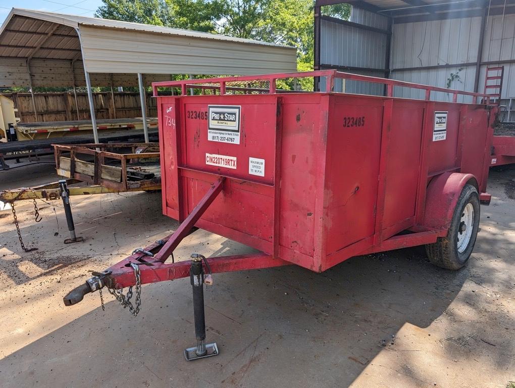 1995 CS BUMPER TRAILER, 5X8 HIGH SIDE