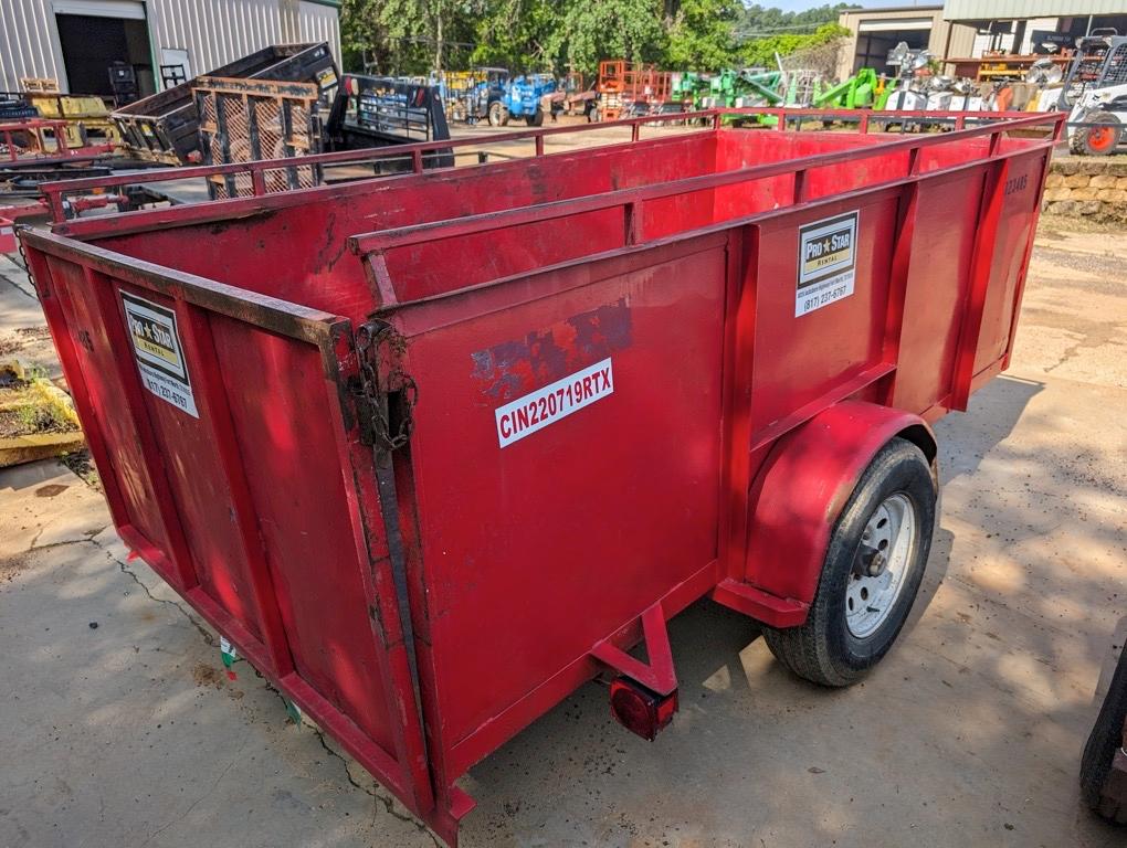 1995 CS BUMPER TRAILER, 5X8 HIGH SIDE