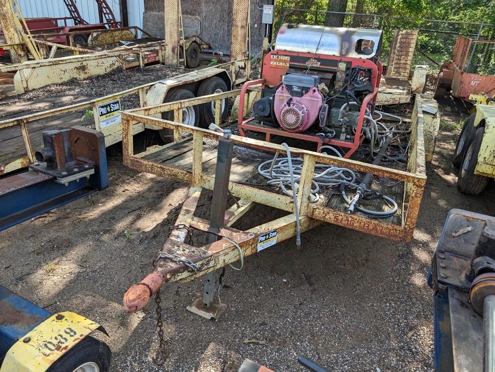 BUMPER TRAILER W/STEAM CLEANER PRESSURE WASHER