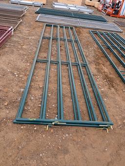 (2) NEW 16FT PRIEFERT GATES, GREEN