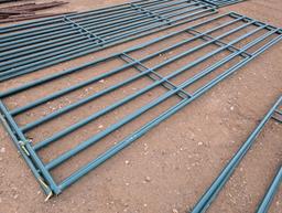(2) PRIEFERT 16FT GATES, GREEN