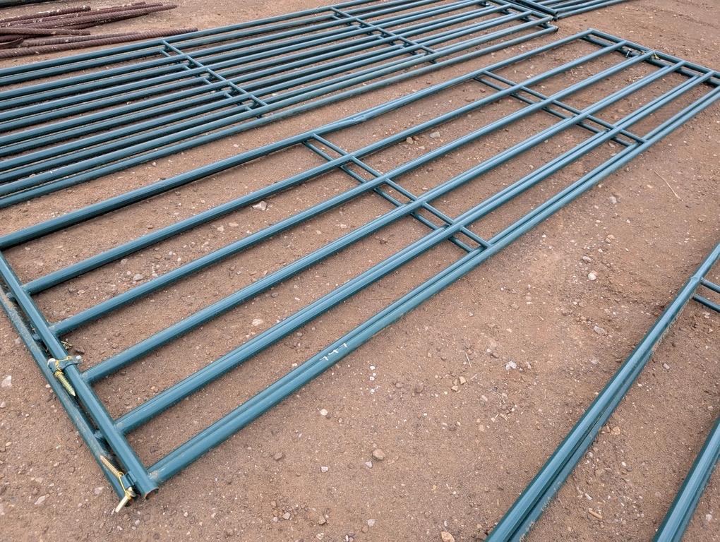 (2) PRIEFERT 16FT GATES, GREEN