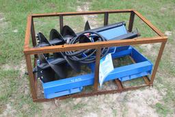 NEW AGT QUICK ATTACH HYDRAULIC AUGER W/ 3 BITS