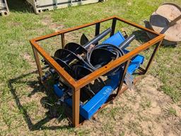 NEW AGT QUICK ATTACH HYDRAULIC AUGER W/ 3 BITS