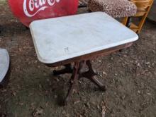MARBLE TOP END TABLE