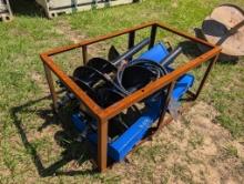 NEW AGT QUICK ATTACH HYDRAULIC AUGER W/ 3 BITS