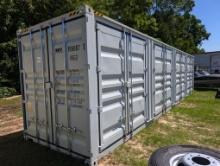 NEW 40FT METAL STORAGE CONTAINER W/ DOUBLE DOORS