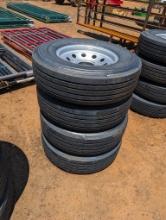 4 NEW 235/80R16 TIRES ON RIMS