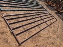 NEW PRIEFERT 14FT GATE, BROWN