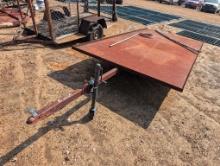 BUMPER PULL FLATBED TRAILER, NO TITLE