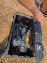 HUSKY TOOLBOX FULL OF TOOLS, DEWALT DRILLS, SAWS