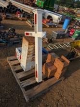 PALLET W/ TOOL CABINET, TRAILER LIGHTS, CLOROX