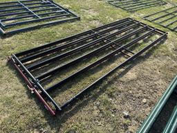 (2) PRIEFERT 12FT GATES, BLACK & RED