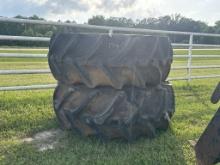 (2) 24.5-32 TRACTOR TIRES ON RIMS
