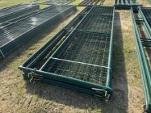 (5) NEW PRIEFERT 16FT GATES W/GOAT WIRE, GREEN