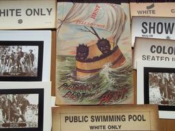 Large Assortment Of Black Americana Paper Signs Prints Segregation Signs Etc.