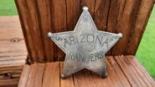 Metal 6 Point Star Arizona Rangers Badge