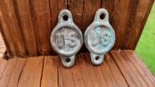 Brass US Calvalry Horse Bits Emblems US Army Hardware