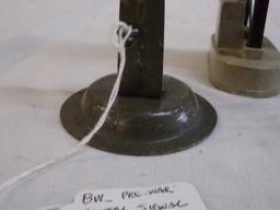 Lot of 2 Pre War Metal Signal Light & Lionel Lighted Signal Bridge