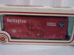 Lot of 5 Includes M-STL Coal Car, Burlgtn. Hi-Cube Boxcar, Walther Train Line Republic Tanker, B&M H